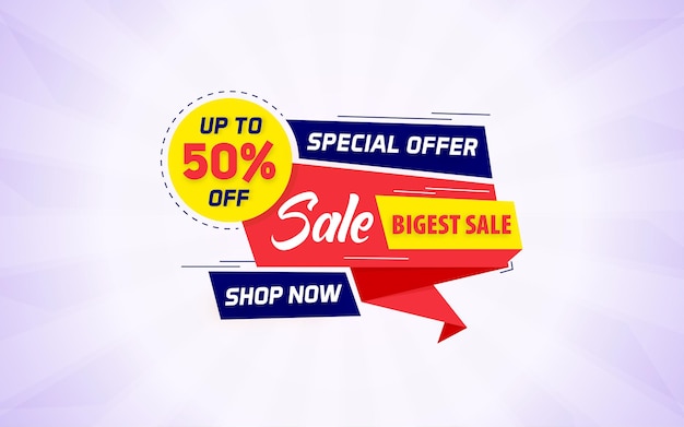 Bigest sale special offer banner design with editable text effect