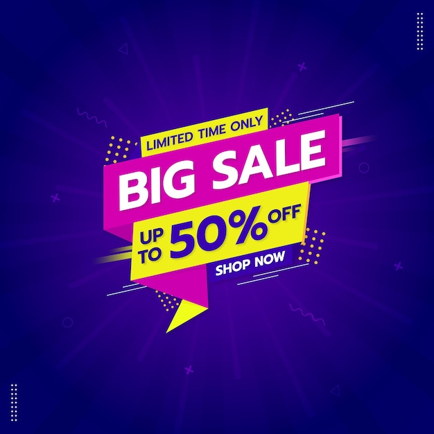 Bigest sale special offer banner design with editable text effect