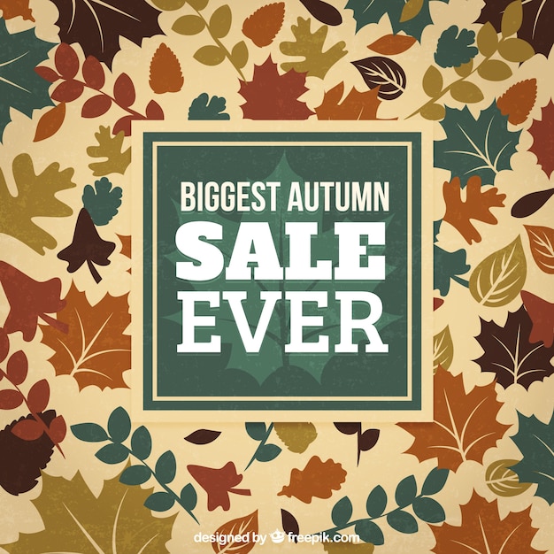 Free vector biggest autumn sale ever background