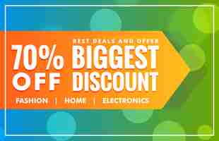 Free vector biggest discount sale banner