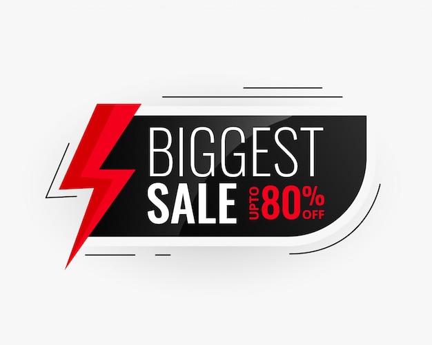 Free vector biggest sale modern banner design