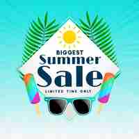 Free vector biggest summer sale background