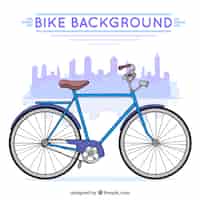 Бесплатное векторное изображение Велосипедный фон с классическим стилем