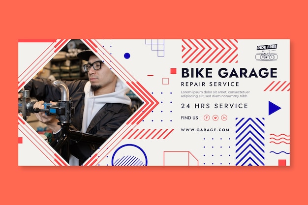 Bike garage banner template