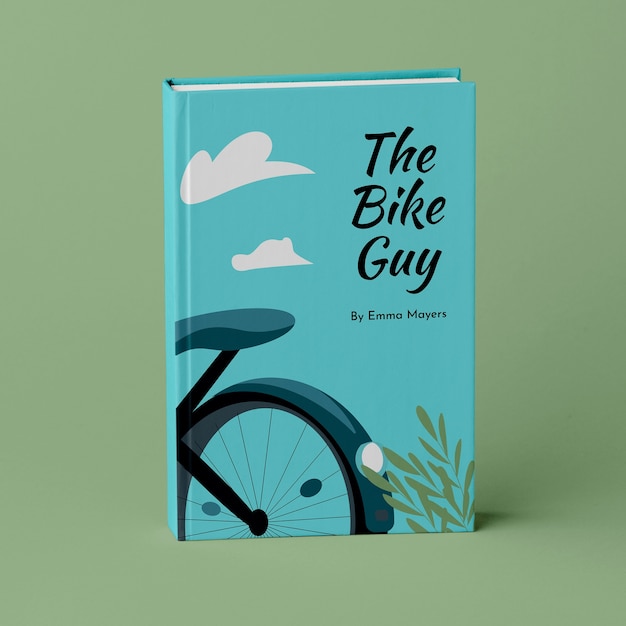 Vettore gratuito copertina del libro wattpad del ragazzo della bici