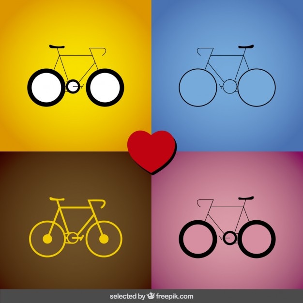 Free vector bike icons collection