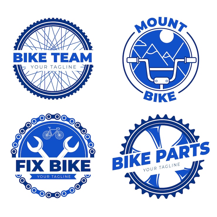 Free Vector bike logo set in flat design