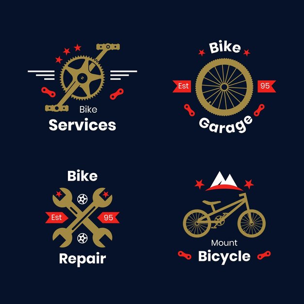 Bike logo template collection