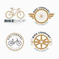 Free vector bike logo template collection