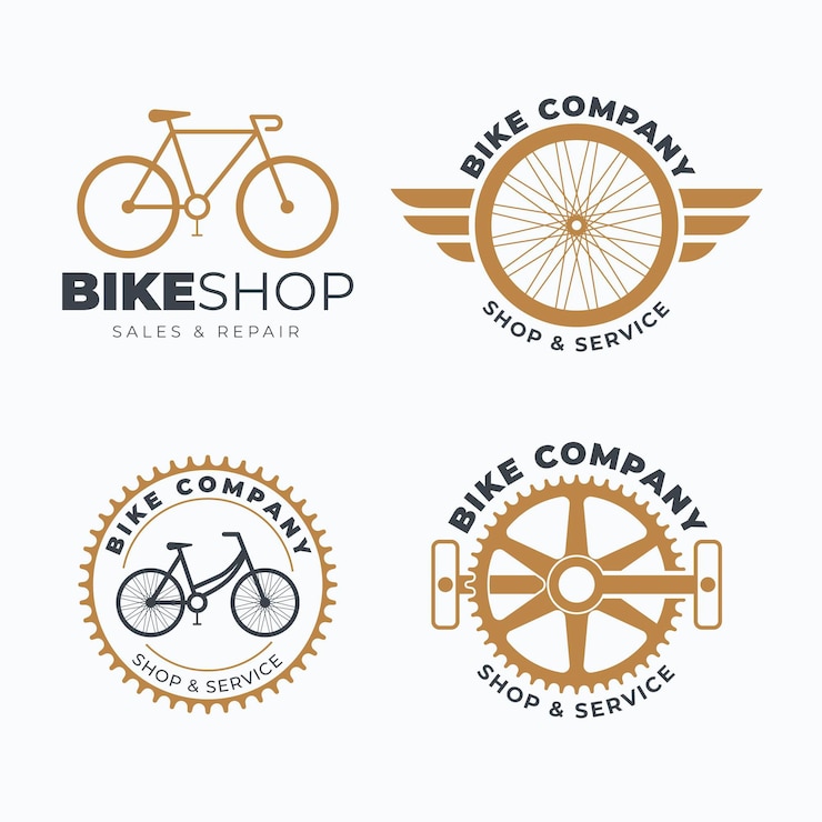Free Vector bike logo template collection
