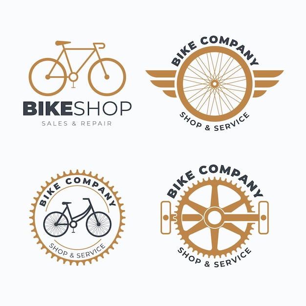 自転車のロゴテンプレートコレクション