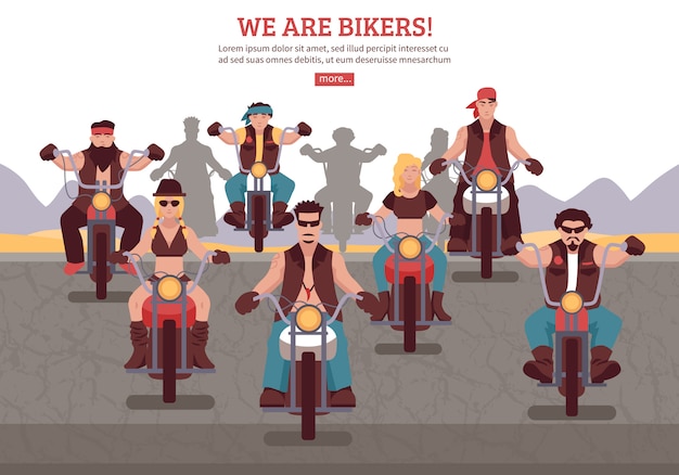 Bikers background illustration