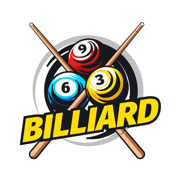 Billiard  logo design template