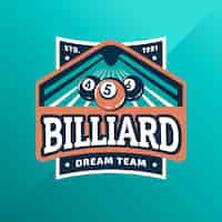 Free vector billiard  logo design template