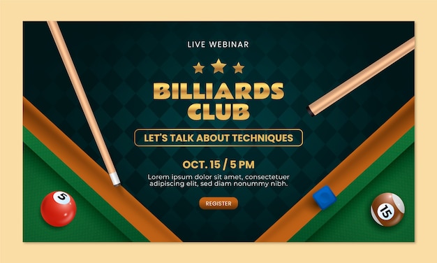 Billiards club template design