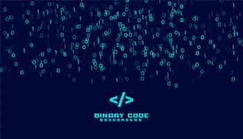 Vettore gratuito sfondo di dati digitali di algoritmo di codice binario