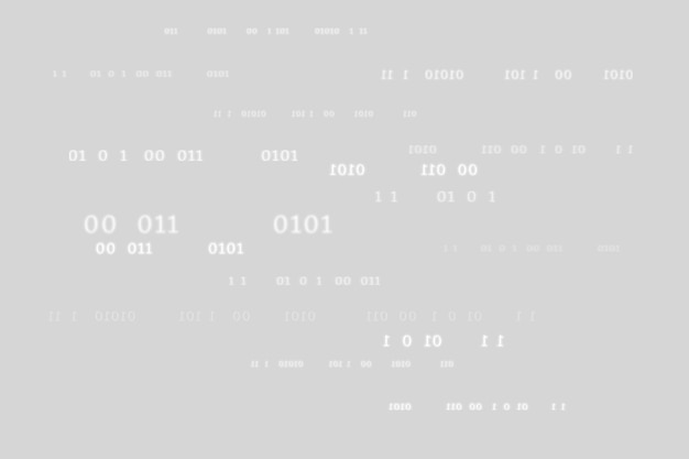 Бесплатное векторное изображение Образец двоичного кода на сером фоне