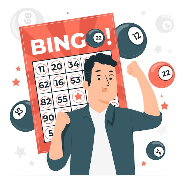 Free vector bingo concept illustration