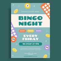 Free vector bingo  poster template