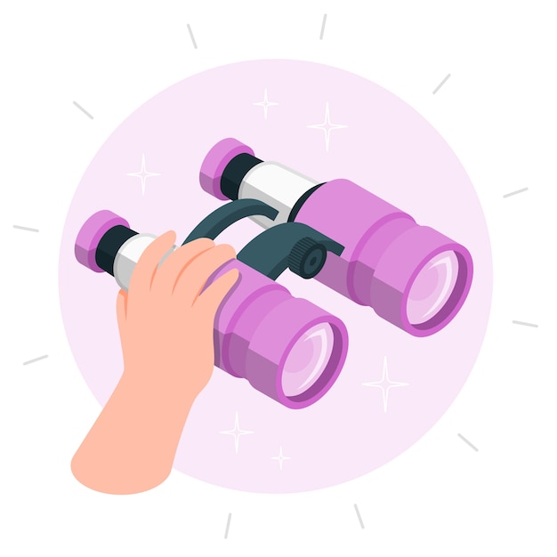 Free vector binoculars concept illustration