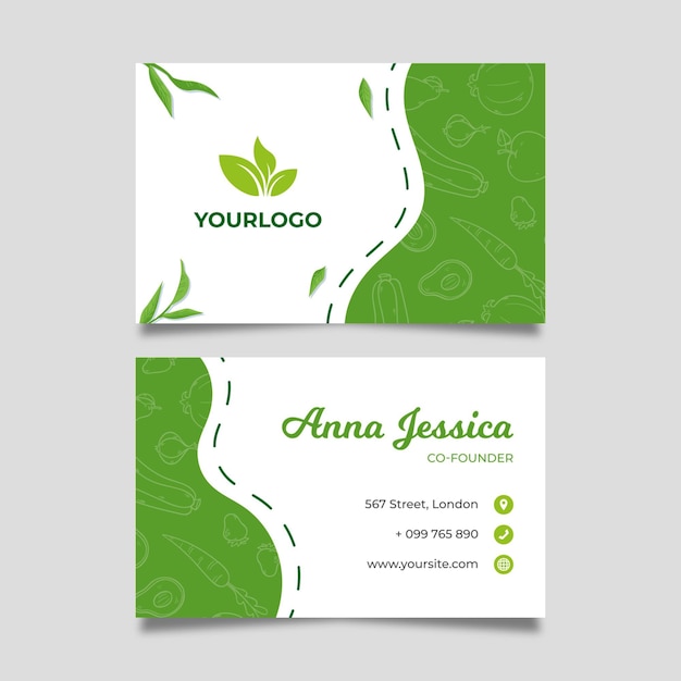 Bio and healthy food business card