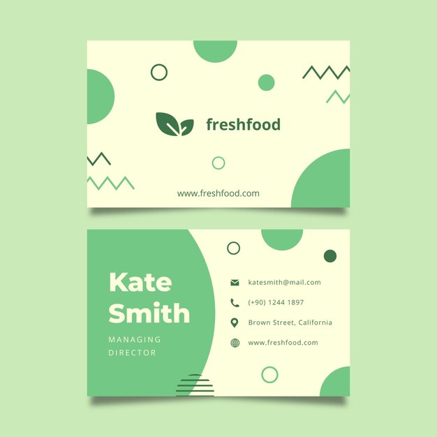 Bio and healthy food business card