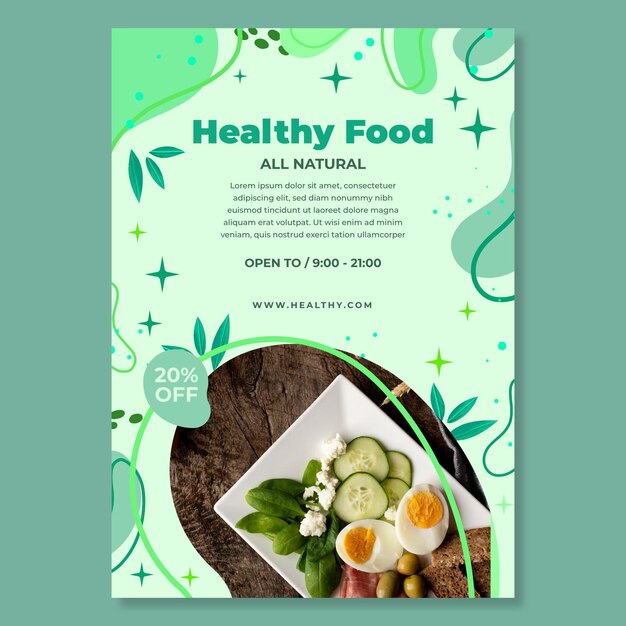 bio & healthy food flyer