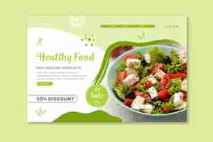 Free vector bio and healthy food landing page