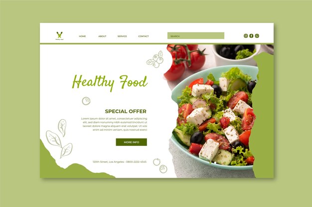 Bio and healthy food landing page