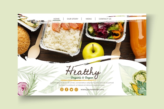 Bio and healthy food landing page