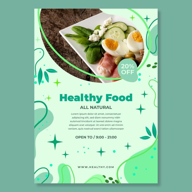 bio & healthy food poster