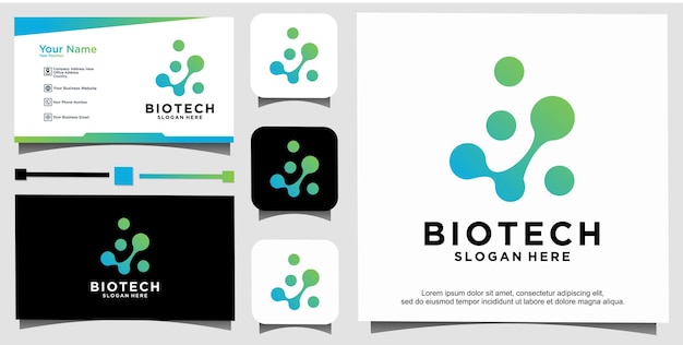 Bio tech logo design template