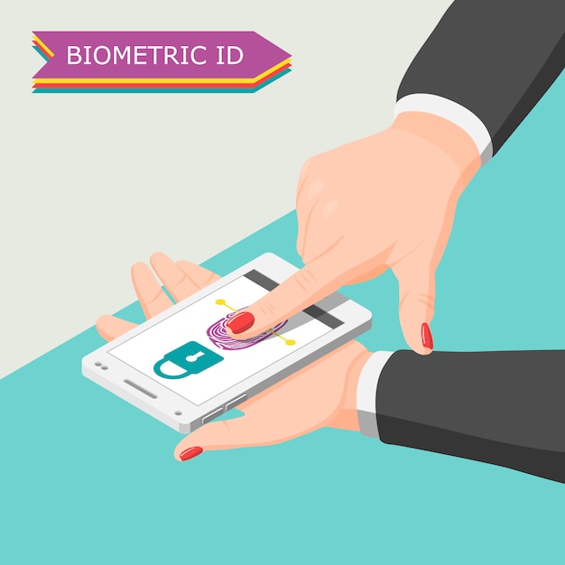 Free vector biometric id background