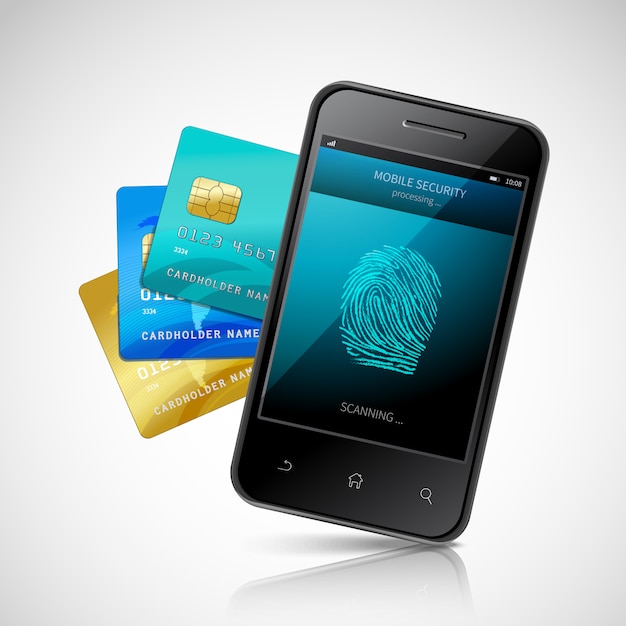 Free vector biometric mobile payment concept