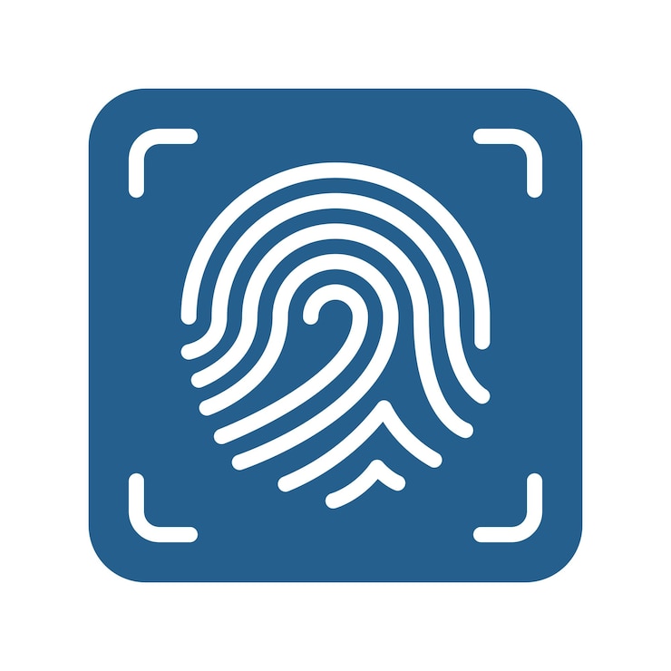 Free Vector biometric security thumb print