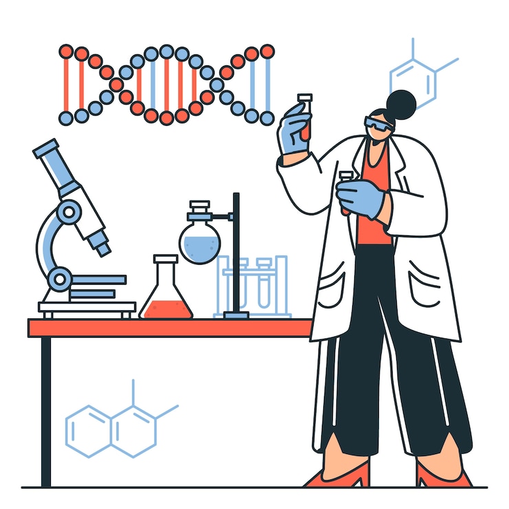 Free Vector biotechnology  concept illustration