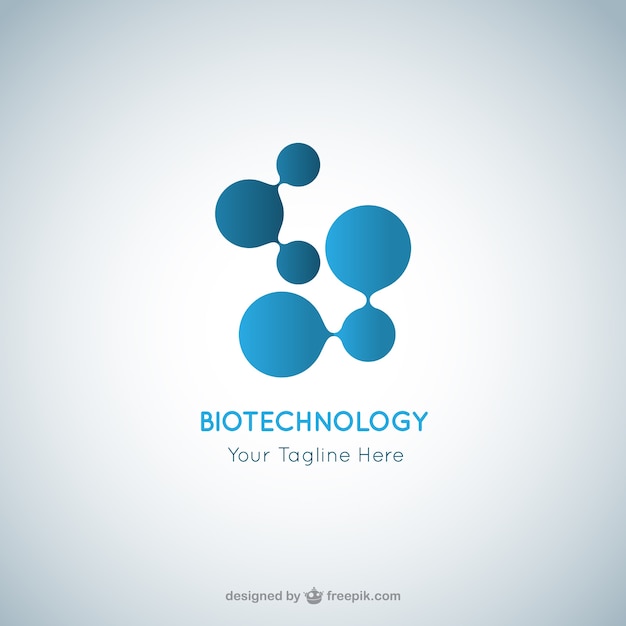 無料ベクター バイオテクノロジーのロゴ