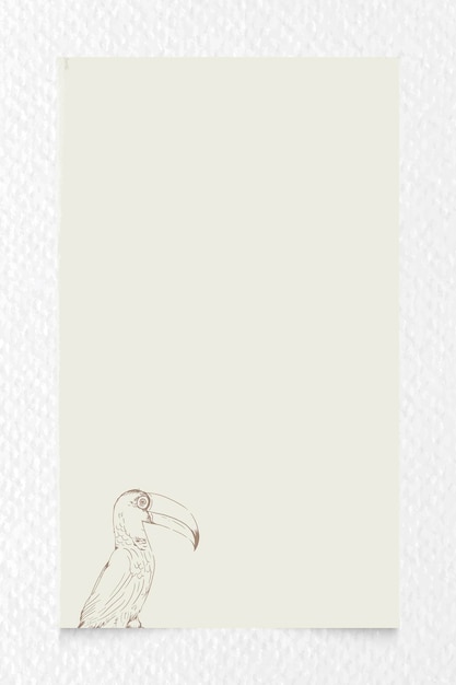 Free vector bird on a beige background vector