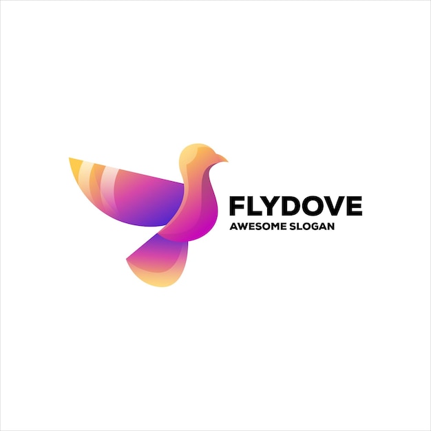 Free vector bird gradient logo design logo illustration