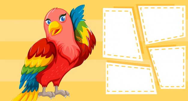 Птица тематический дизайн для письма