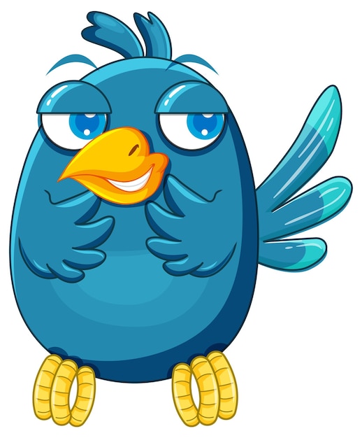 Free vector bird with blue feathers