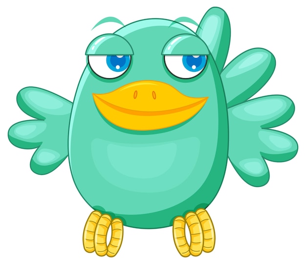 Free vector bird with green feathers