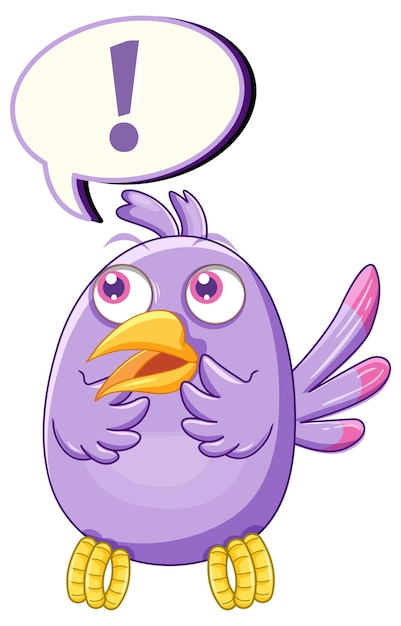 Free vector bird with purple feathers