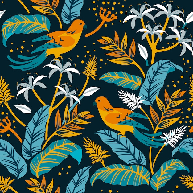 Free vector birds in the nature design