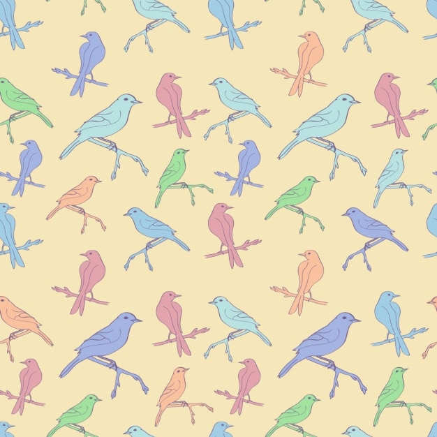 Free vector birds pattern design