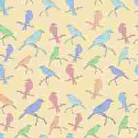 Free vector birds pattern design