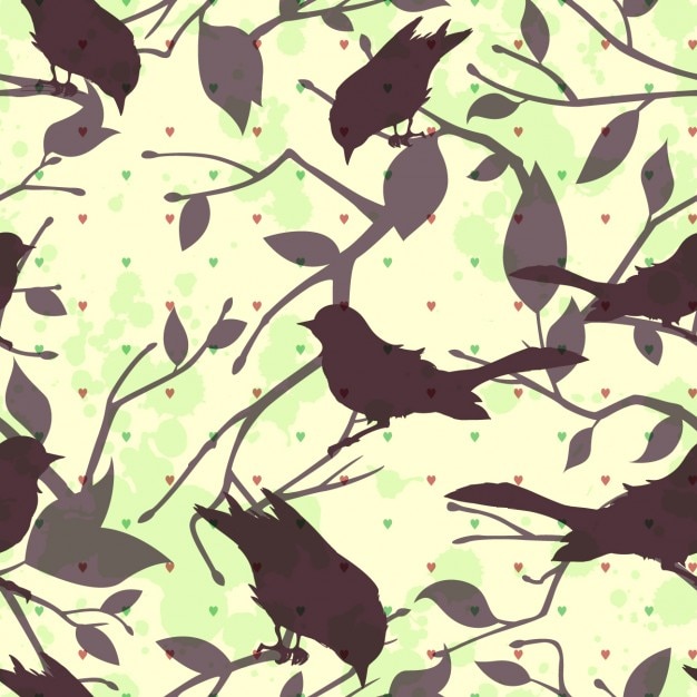 Birds silhouettes background