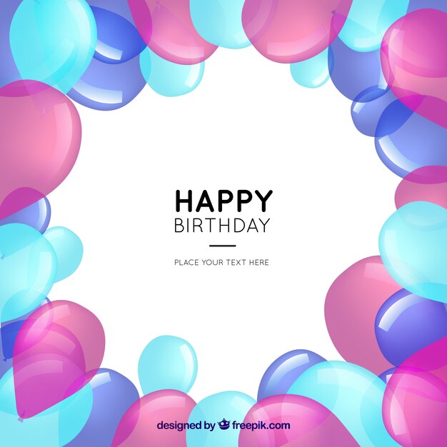 Free vector birhtday balloons background to celebrate