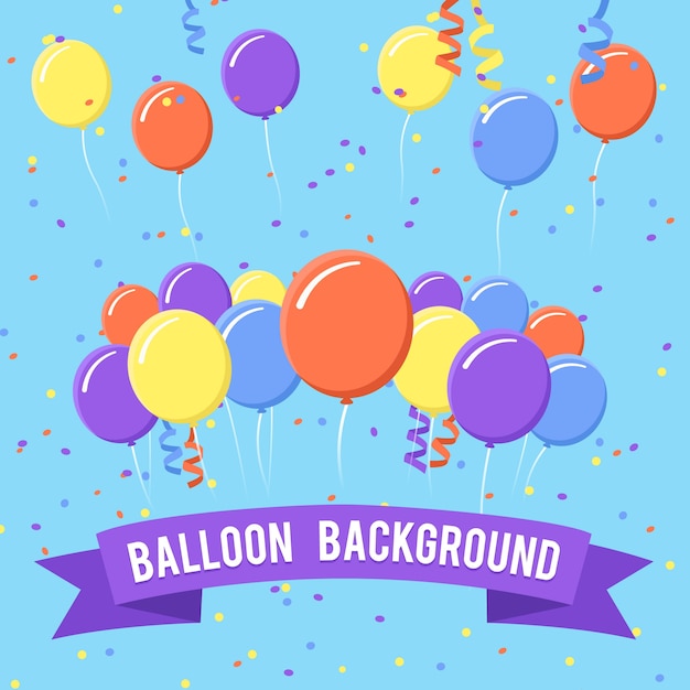 Birhtday balloons background to celebrate