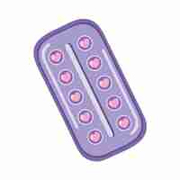 Free vector birth control pills tablet illustration